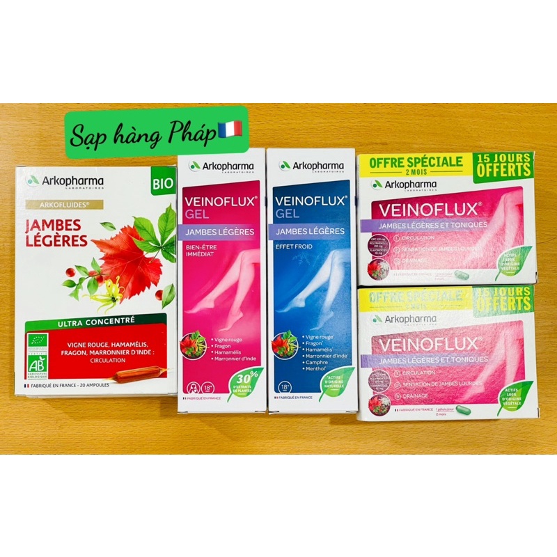 Bộ sản phẩm về tĩnh mạch Arkopharma Veinoflux