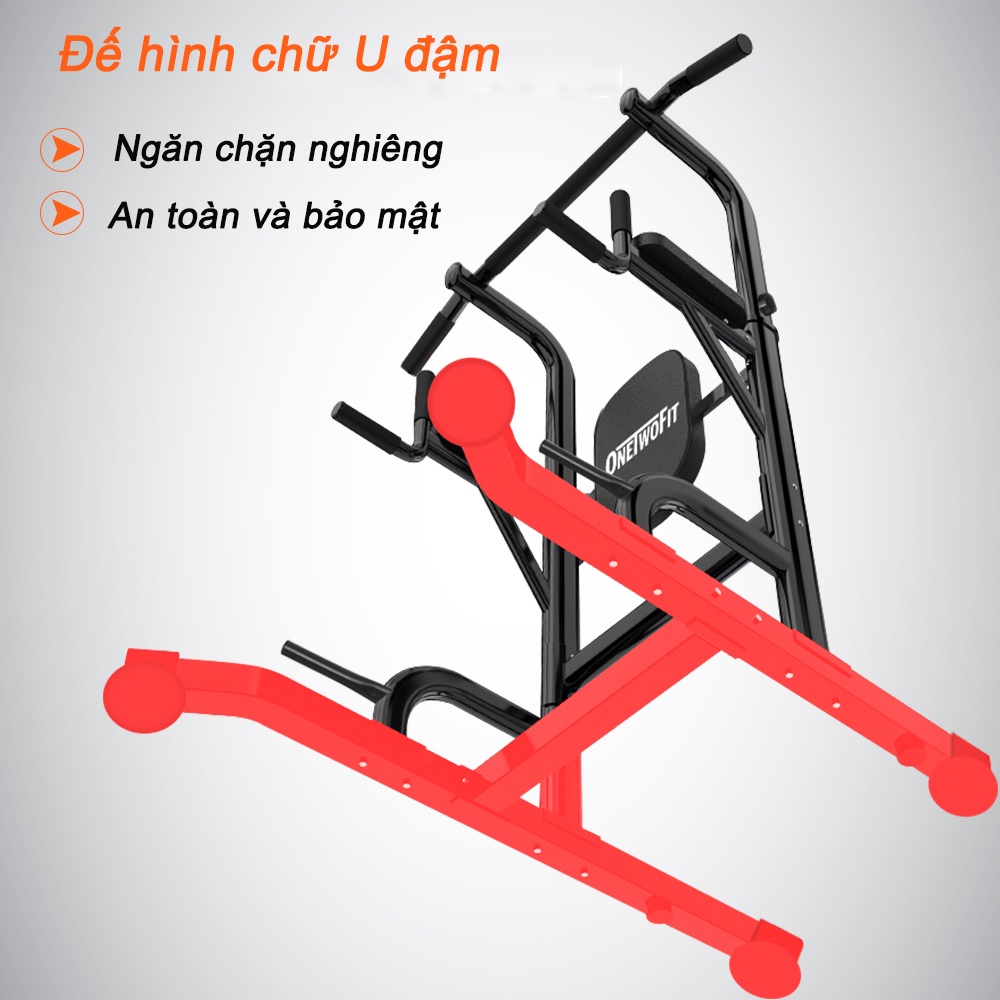 OneTwoFit Xà đơn xà kép Có đệm Home Fitness Pull up Bar Push Up-Weight có thể điều chỉnh chiều cao 120cm*91cm*cm tùy chỉnh phù hợp tập gym tại nhà tăng cơ bắp OT084