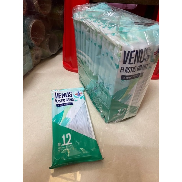 Dây Thun Quần Thái Lan VENUS nhiều kích cỡ 0.6cm, 0.8cm, 1.2cm loại 10m (12YDS).