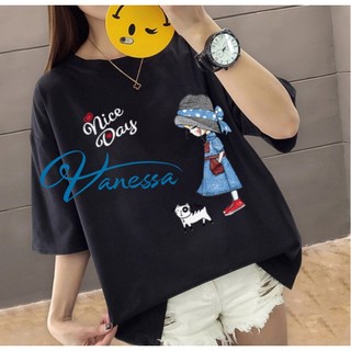 Áo thun unisex form rộng tay lỡ Vanessa Stylish áo phông nam nữ chữ Nice Day