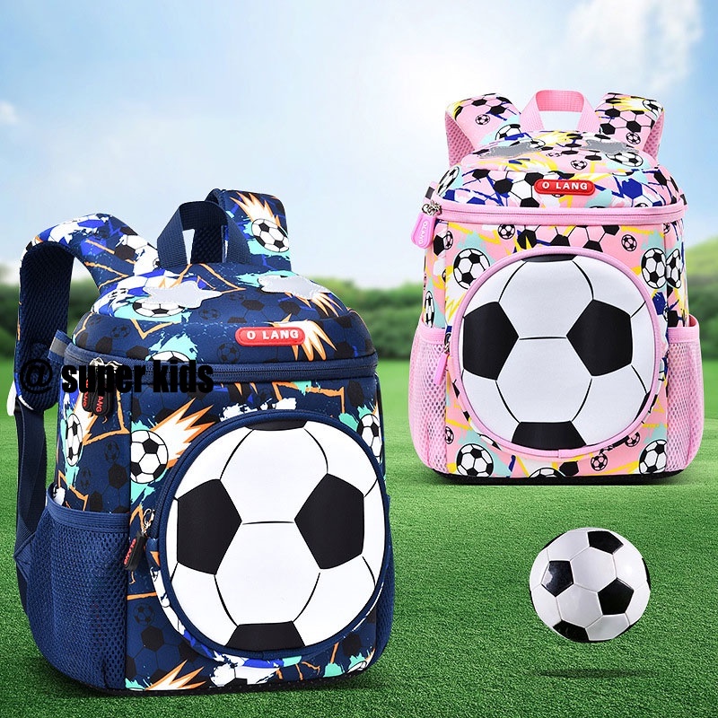 SUPER KIDS Ba Lô Siêu Nhẹ Và Nhẹ Hình Quả Bóng Đá Mới Cho Trẻ Mẫu Giáo