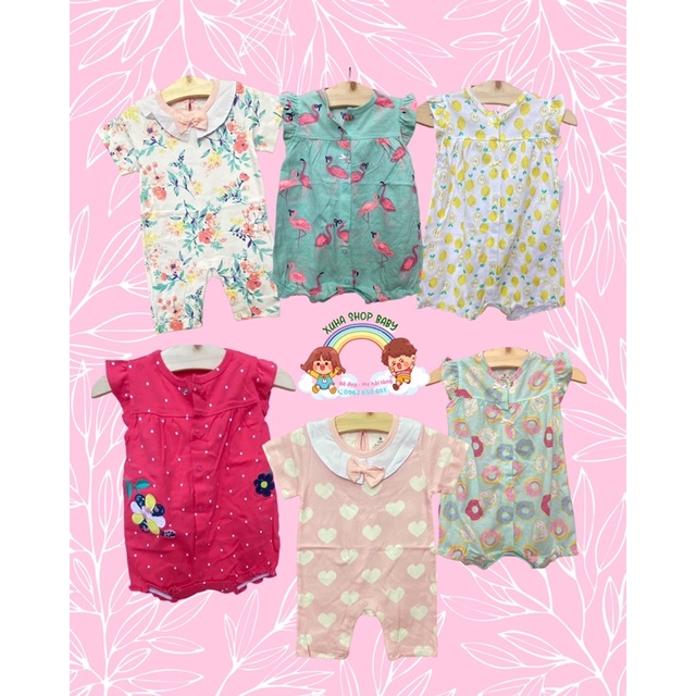 RG3- BODYSUIT ĐÙI (ROMPER) BÉ GÁI 6 MẪU CART3R - XUHASHOPBABY