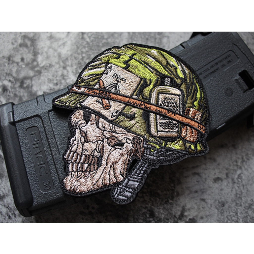 Patch chiến binh đầu lâu dán quần áo_ba lô_ túi xách