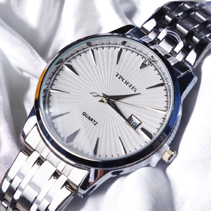 Đồng hồ nam dyanwatch dây kim loại mặt tròn rẻ đẹp máy nhật siêu mỏng đồng hồ đeo tay rẻ đẹp cao cấp