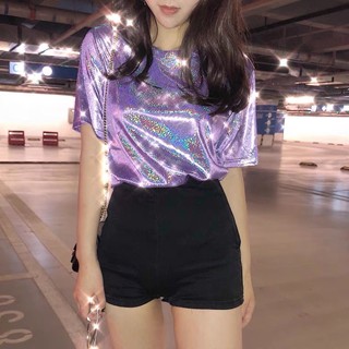 Áo Thun Cổ Tròn Lấp Lánh