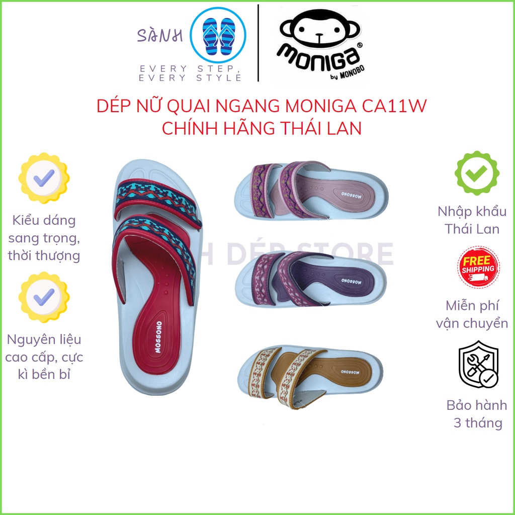 Dép 2 quai ngang nữ Thái Lan làm từ nhựa eva siêu nhẹ, đế dày giúp cao dáng người, size từ 36 đến 40