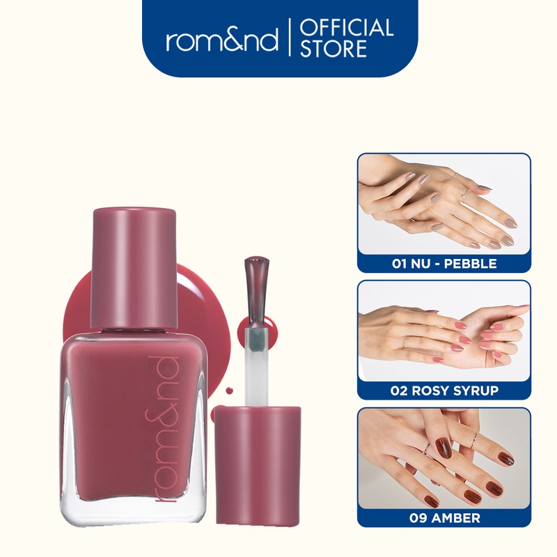 [Rom&nd] Sơn móng tay xinh xắn Hàn Quốc Romand Mood Pebble Nail 7g