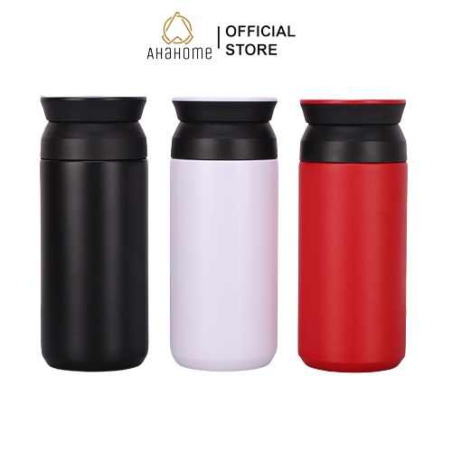 Bình giữ nhiệt mini 350ml bằng thép không gỉ inox 304 cầm tay tiện lợi Ahahome