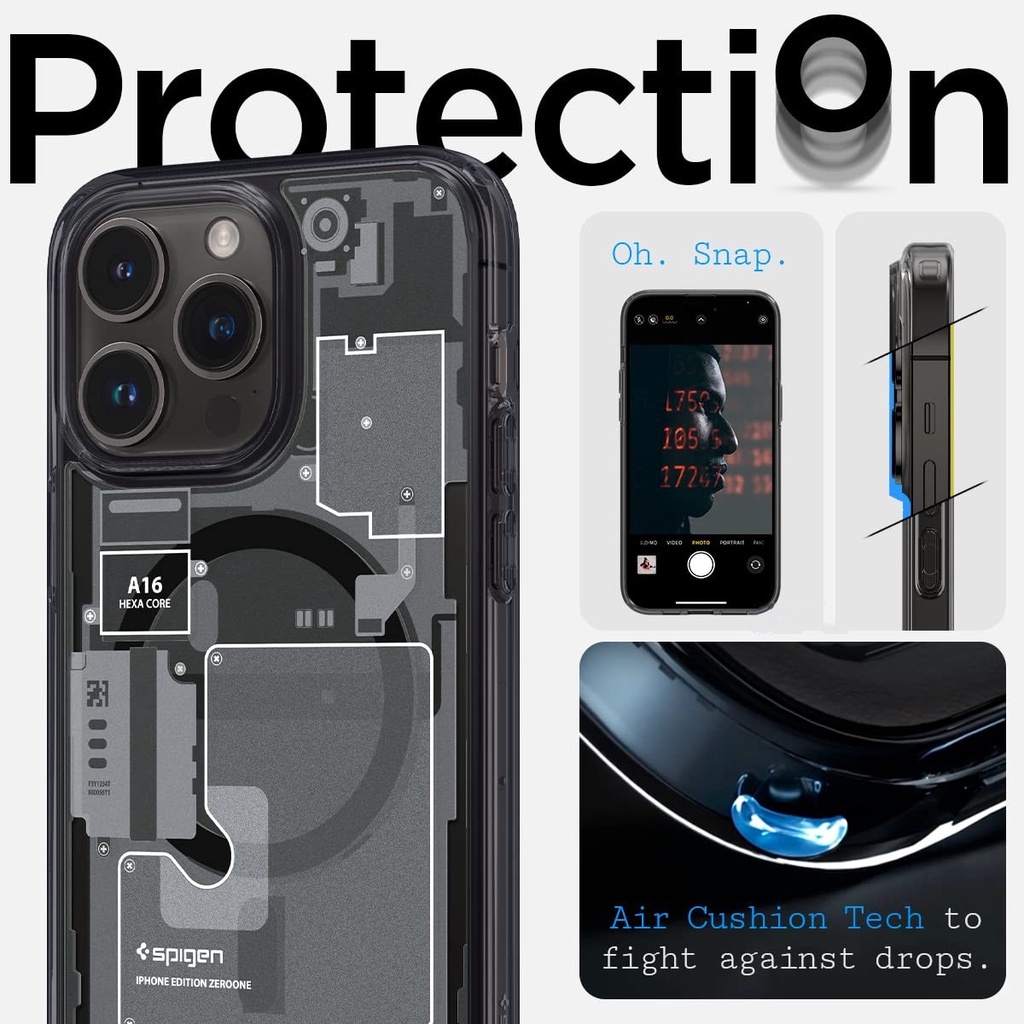 SPIGEN Ốp Điện Thoại Hít Nam Châm Mặt Nhám 2 Trong 1 Chống Rơi Cho iPhone 14 / 13 / 12 promax 14 Plus
