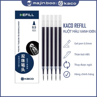 Ruột thay cho bút bi gel KACO PURE màu xanh đen (bộ 10 ngòi)