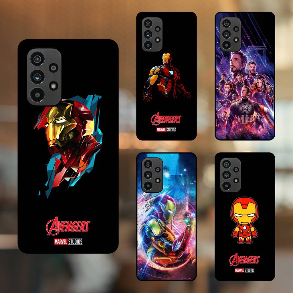 Ốp lưng điện thoại Samsung A53 viền đen Iron Man Người Sắt Marvel Avengers