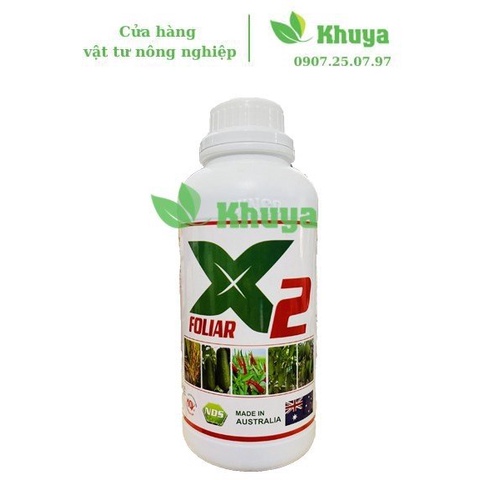 Phân bón lá Vinco X2 Foliar 1 lít Lên màu - Cứng cây