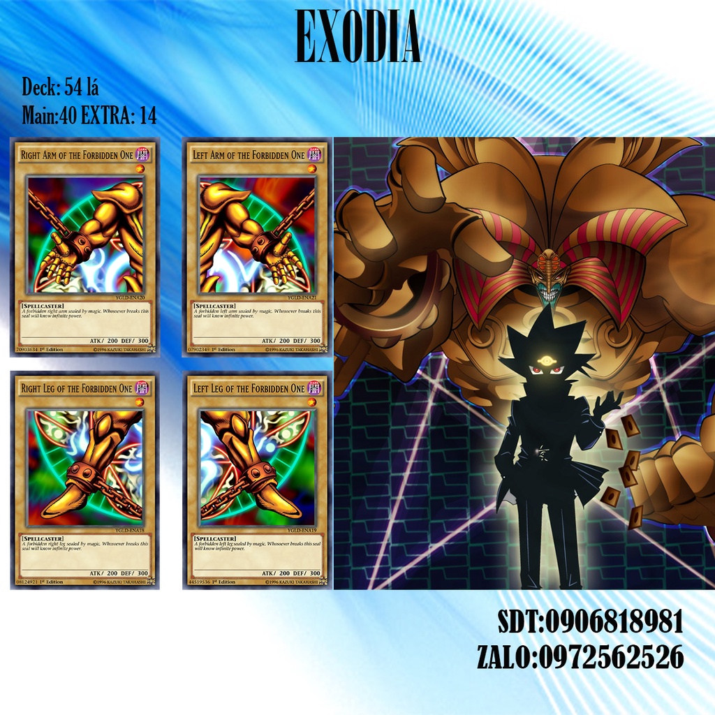 Bài YuGiOh - Bộ 54 lá bài Exodia - Exodia Deck - Card Game VN Giá Rẻ