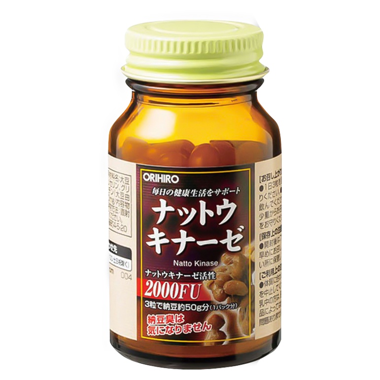 Viên uống hỗ trợ & khắc phục tai biến Orihiro Nattokinase 2000FU 60 viên