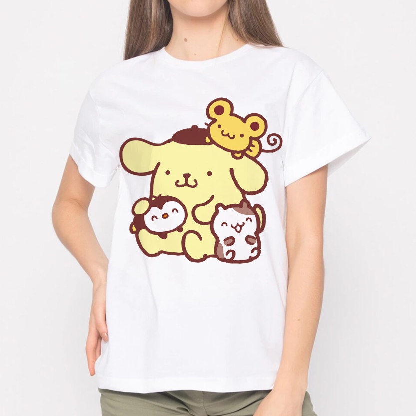 Áo Thun Hoạt Hình Pompompurin Nhật Bản Dễ Thương Unisex Nam Nữ