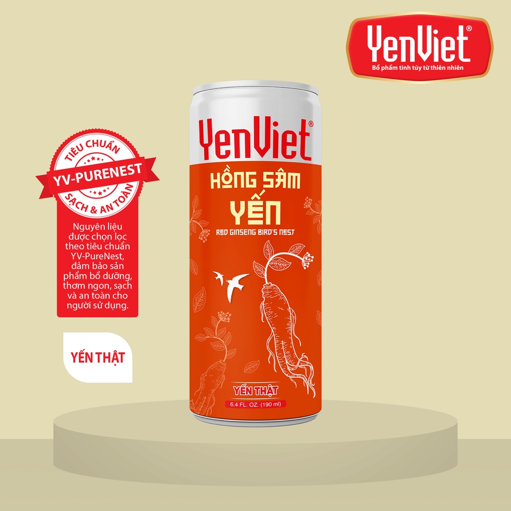 Hồng Sâm Yến khay 30 lon x 190ml