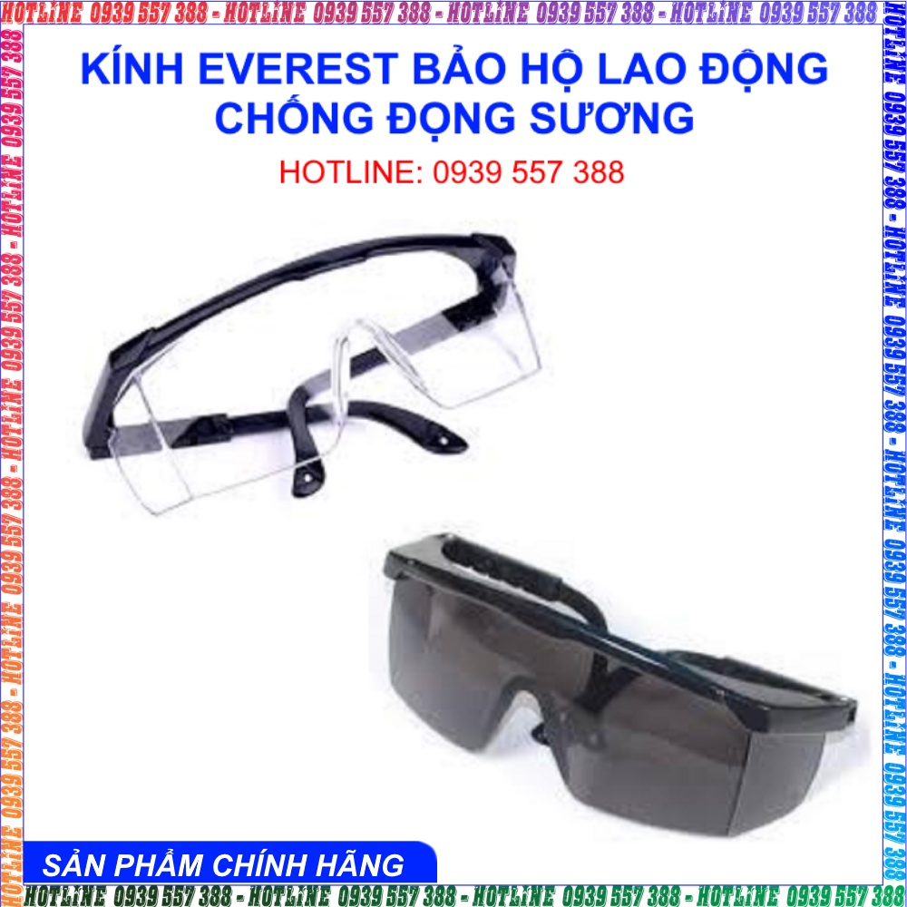Kính Everest bảo vệ mắt , chống ngưng tụ hơi nước, chống đọng sương, kính bảo hộ lao động