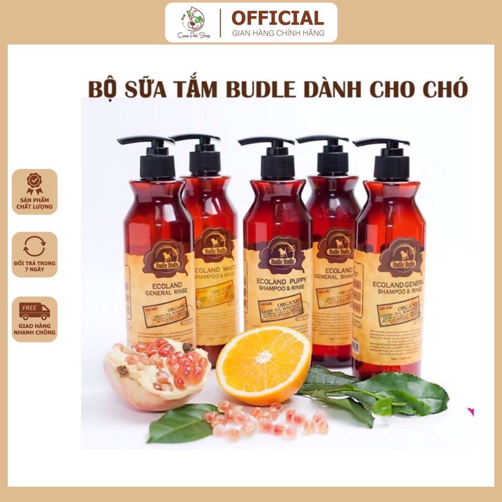 Dầu gội sữa tắm cho chó Budle'Budle dành cho mọi lứa tuổi Dưỡng da, mượt lông