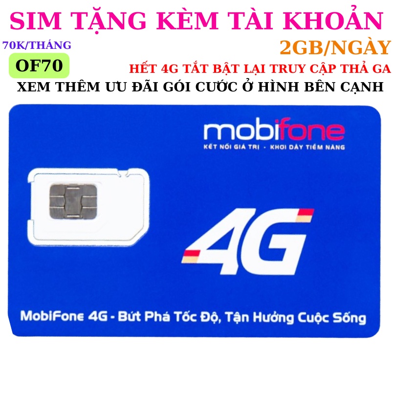 [SỐC] Sim 4G Mobifone KO giới hạn dung lượng - Tặng kèm tài khoản OFFICE 365 kèm phút gọi - tin nhắn MIỄN PHÍ