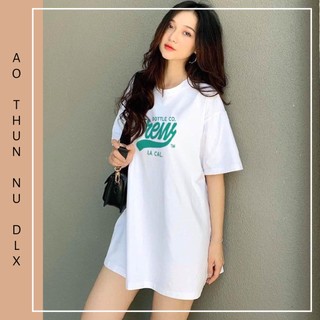 Áo Thun Nữ 100% Cotton Màu Trắng In Chữ CREW LA CAL Local Brand DLX Áo Phông Nữ Đẹp