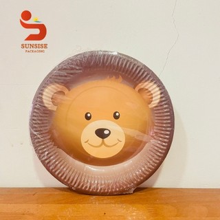 Dĩa giấy in hình 17cm -bịch 10 cái