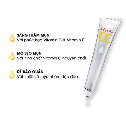 Serum melano cc làm sáng da mờ thâm nám, tàn nhang và dưỡng da, Melano CC 20ml & CC Melano 23g Nhật