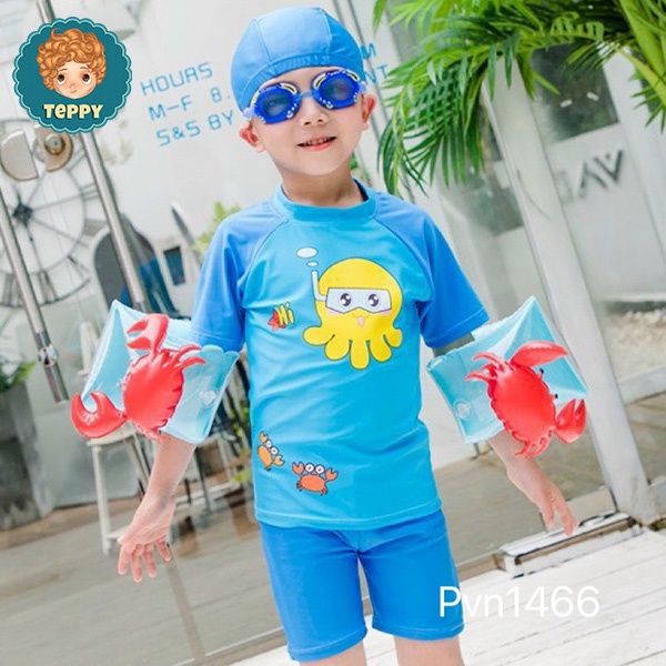 Set bộ đồ bơi chất thun co giãn cho bé trai
