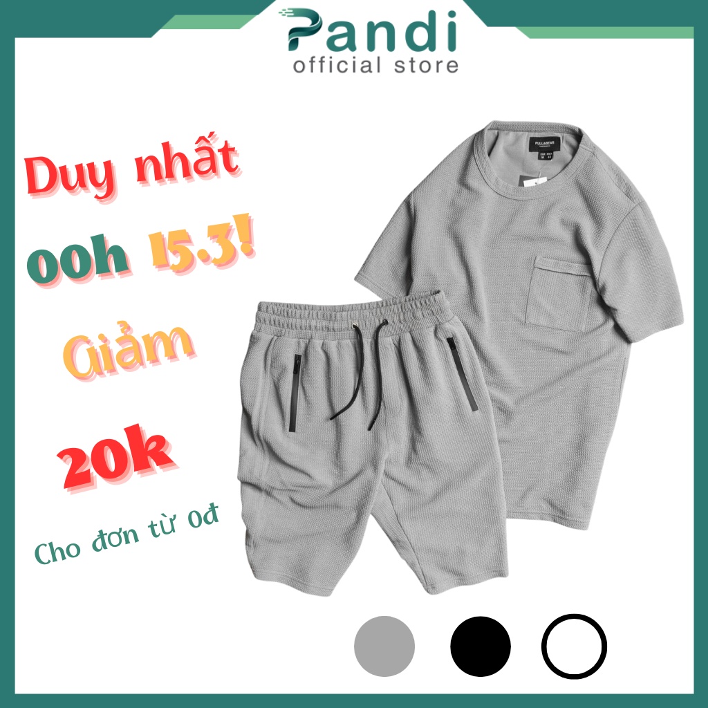 Bộ đồ quần áo thể thao nam mùa hè PANDI bộ quần áo đũi xốp cộc tay co giãn 4 chiều chất mềm mịn may kĩ 3 màu 4 size