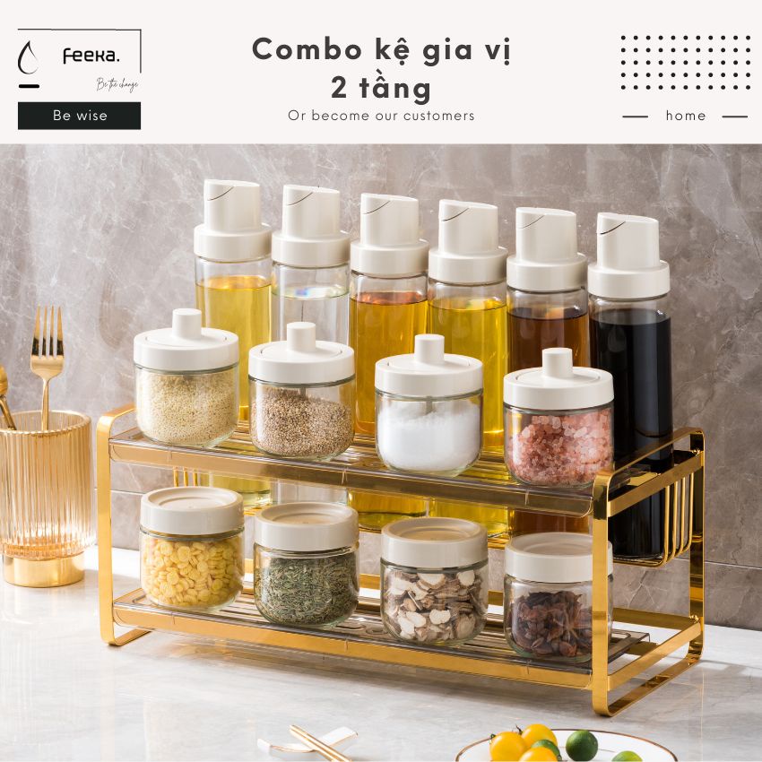 Kệ đựng gia vị FEEKA thép cao cấp không gỉ