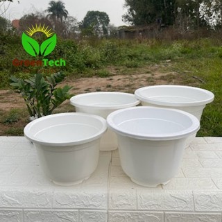 10 chậu nhựa trắng a360 - a460 trồng cây hoa, cây cảnh