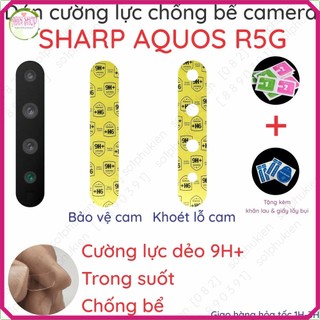 Dán cường lực camera SHARP AQUOS R5G chất liệu nano dẻo chống bể kính