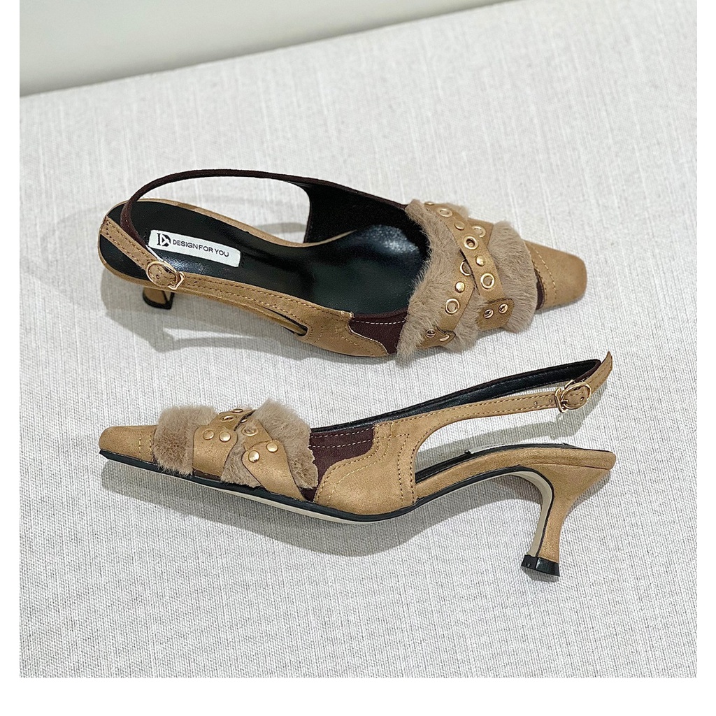 Sandal Cao Gót Mũi Nhọn Thiết Kế Mới Thời Trang Mùa Xuân 2023 Dành Cho Nữ