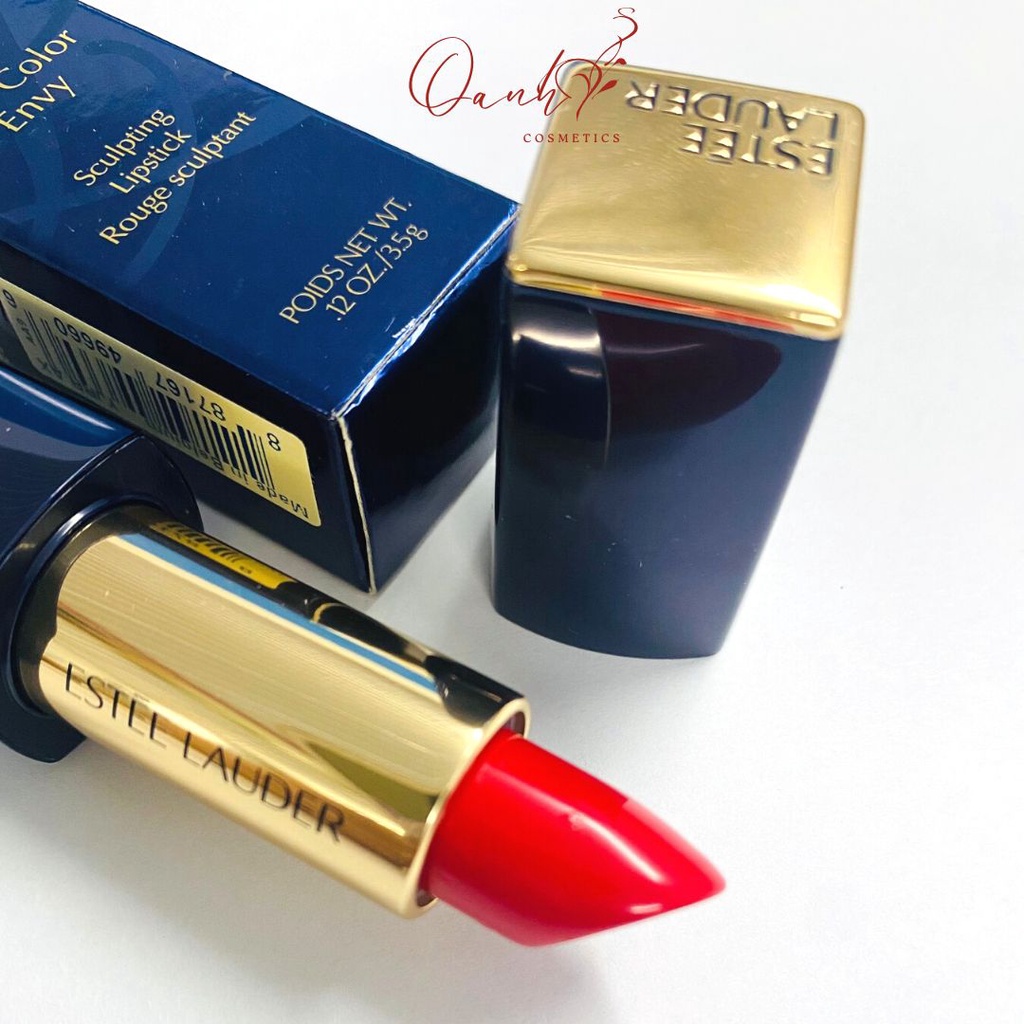 Son Lì Estee Lauder 539 Màu Đỏ Thuần Full Size 3.5g Excite Pure Color Envy Sculpting Lipstick