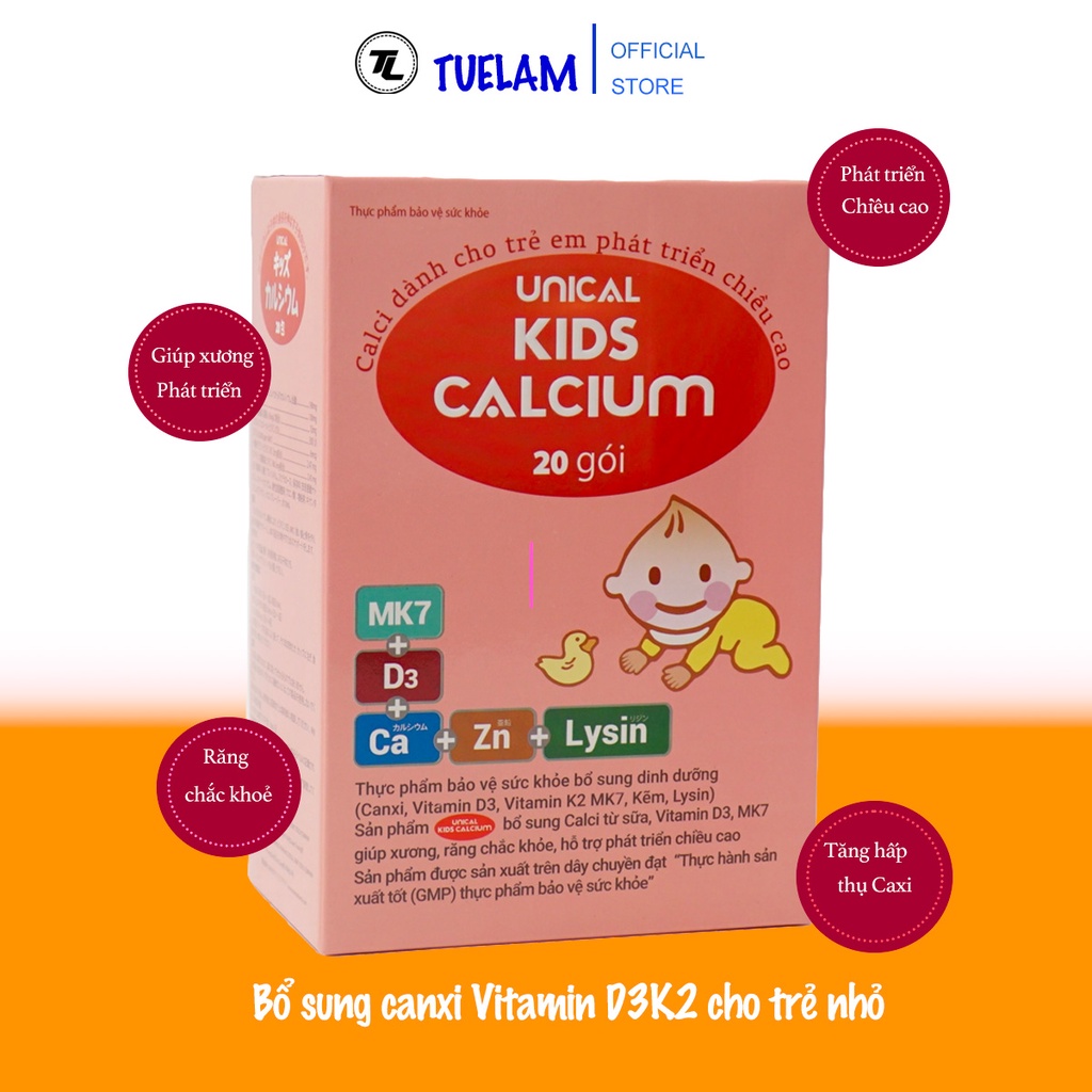 Kids Calcium 20 gói, bổ sung canxi tăng chiều cao cho trẻ