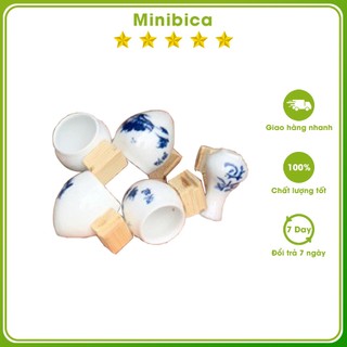 Cóng cho chim ăn Minibica cóng sứ chim khuyên phụ kiện lồng chim PK39