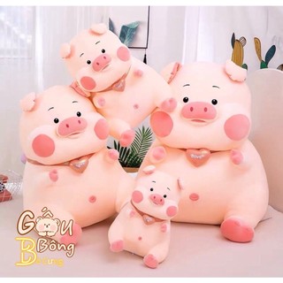Gấu bông heo má hồng ủn ỉn ngồi cánh thiên thần cao cấp 70-90cm