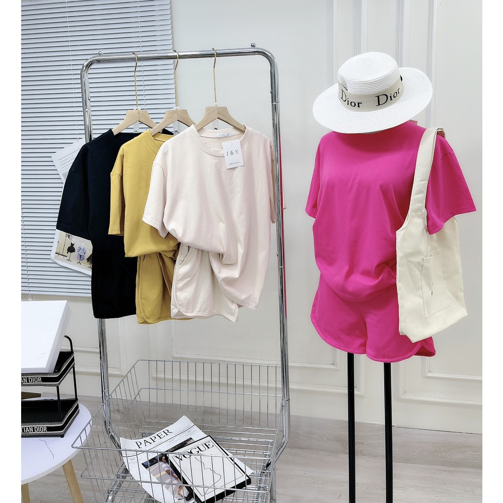 Set Quần Áo Nữ Xinh Gồm Áo Hở Lưng và Quần Sooc Trơn Basic L1 Bộ Đồ Nữ Gồm Áo Cotton Hở Lưng và Quần Sooc Cotton Trơn