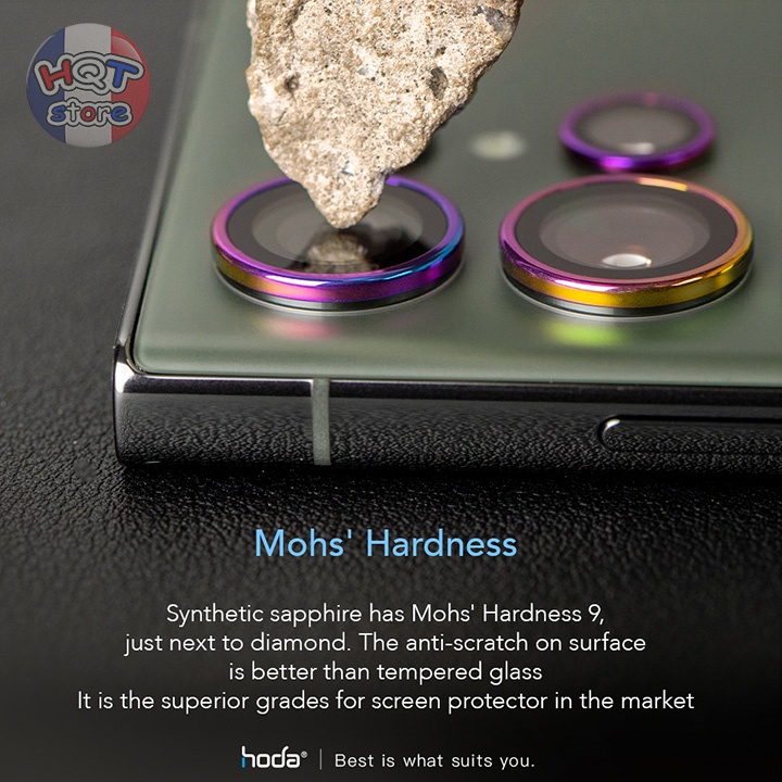 Ốp viền kính bảo vệ 5 Camera Hoda Sapphire cho S23 Ultra