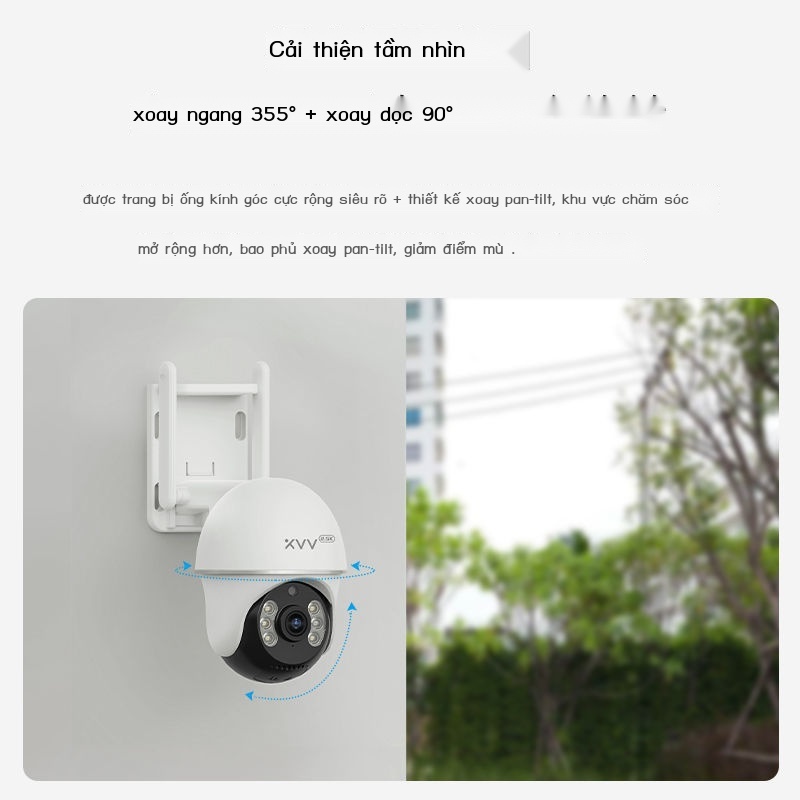 Đã được kết nối với camera Mijia màn hình gia đình siêu rõ ngoài trời 360 độ không có góc chết điện thoại di động dây đi