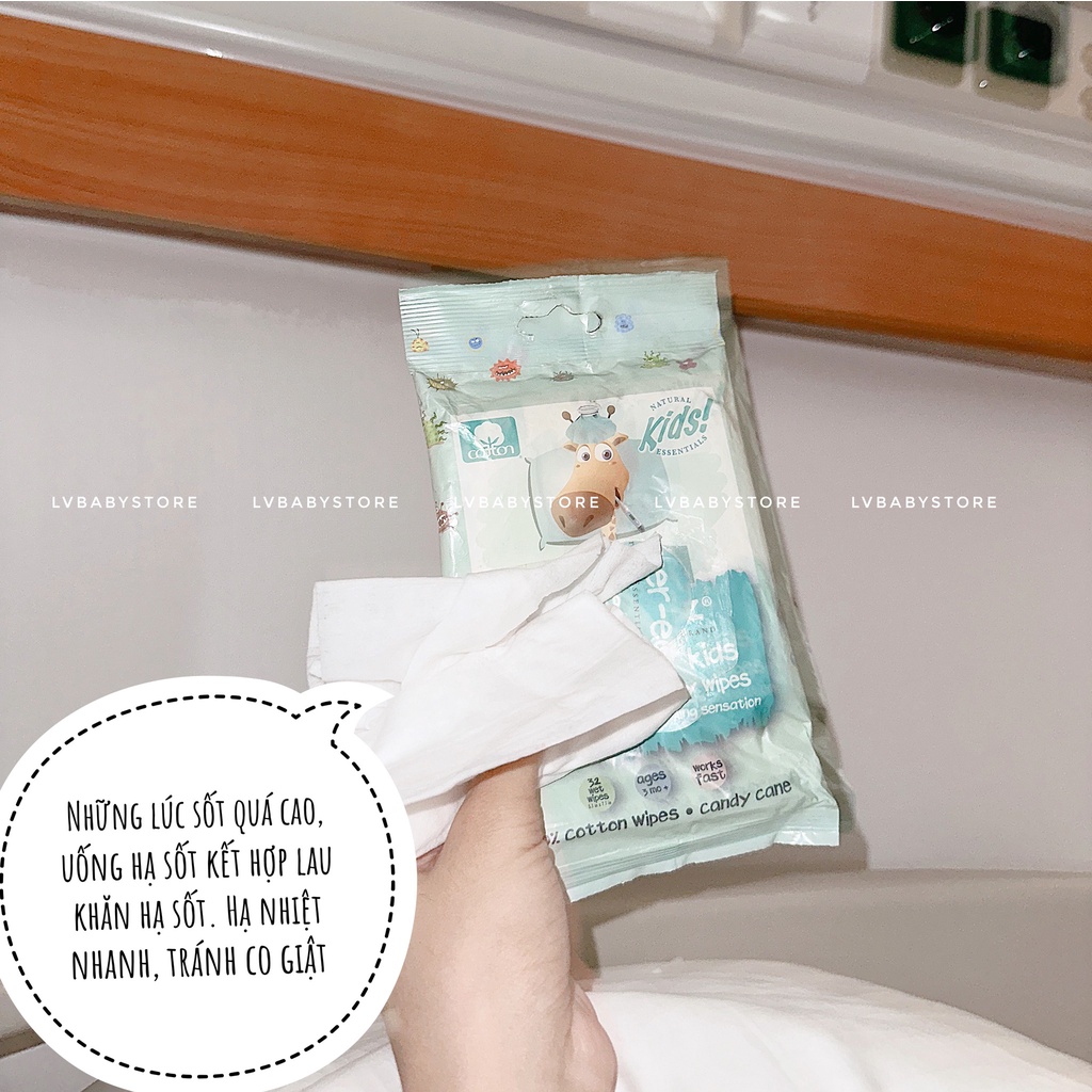 Khăn Lau Hạ Sốt Fever-eez Cool Care