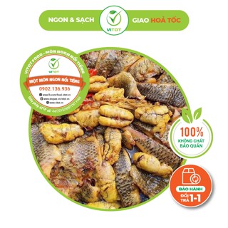 Set Cá Rô Đồng Vitot Đặc Sản Kèm Theo Nước Dùng, 1 Hộp Cá 500gr 2 Chai Nước Dùng