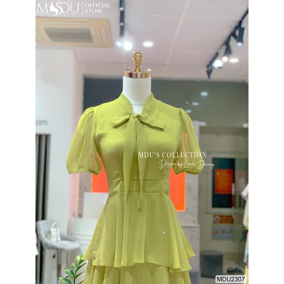 MDU2307 Váy xòe Nhung Hàn cao cấp, nhẹ nhàng, không bai, không xù