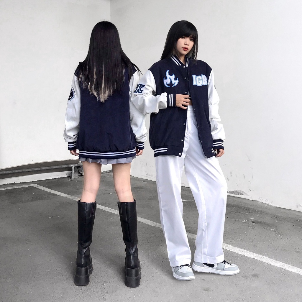 TẶNG BÌNH GIỮ NHIỆT - Áo Khoác BLUE OCEAN VARSITY iMA God Breaker (iGB Blue Ocean Varsity)