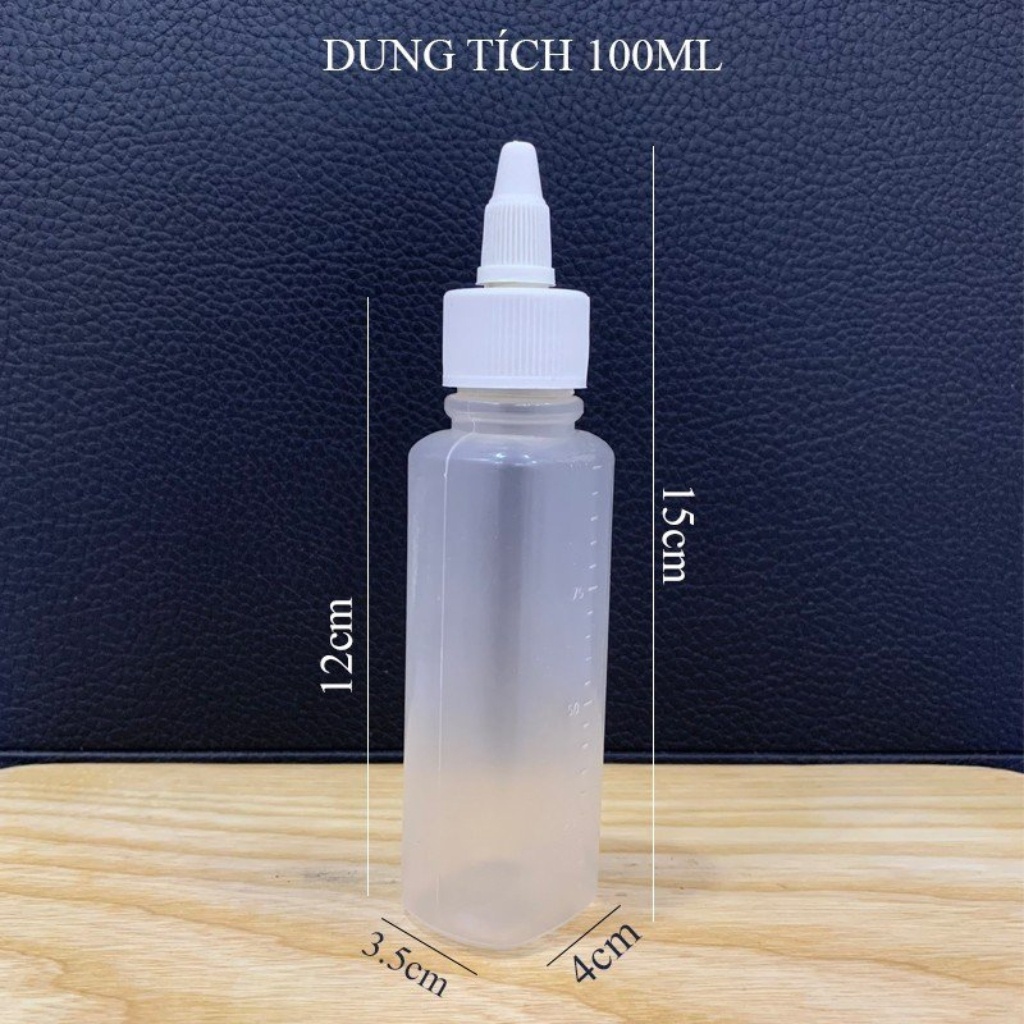 Chai Nhựa Mềm Có Nút Nhỏ Giot Dùng Xịt Bơ Và Các Loại Nước Chấm Có Kèm Nắp 50ml/100ml