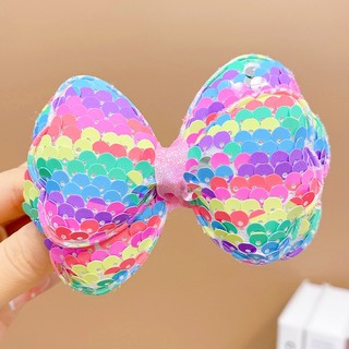 Kẹp Tóc Nơ Sequin Lấp Lánh Cho Bé Gái