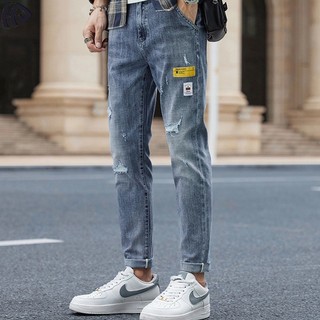 Quần jean nam đẹp thời trang Hpfashion, quần bò nam rách chất jean co giãn nhẹ siêu dày dặn, form cực chuẩn - QJNTCS77