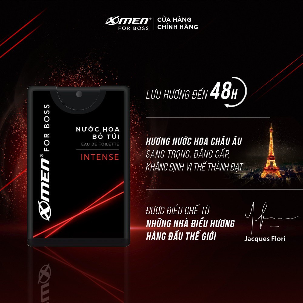 Nước hoa bỏ túi Xmen for Boss Intense 18ml