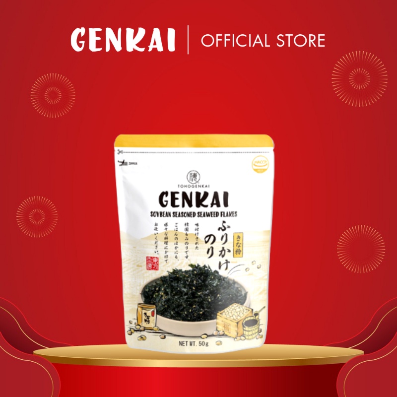 Rong Biển Trộn Cơm GENKAI Đậu Nành Kinako Gói 50g