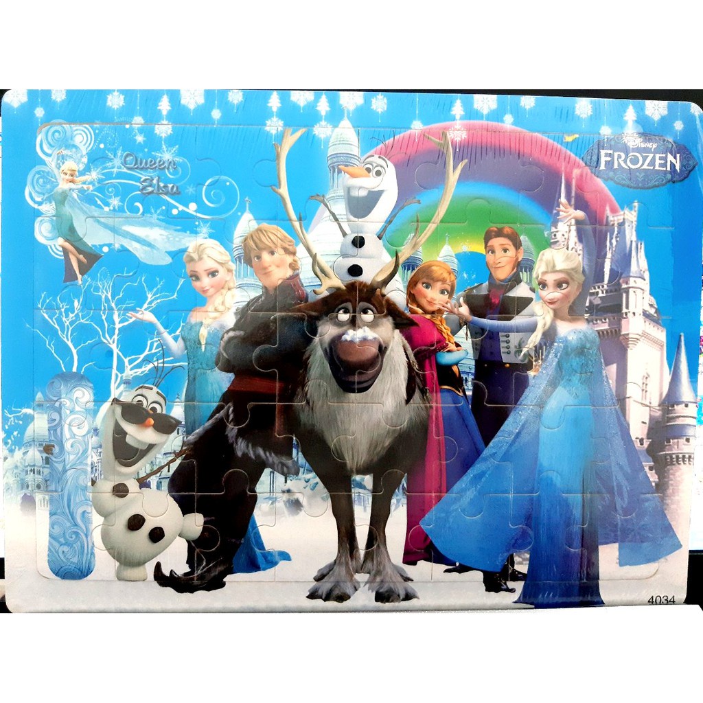 Xếp hình công chúa Elsa 9 16 40 60 80 100 Mảnh ,Ghép Hình cho bé gái, Đồ Chơi Giáo Dục