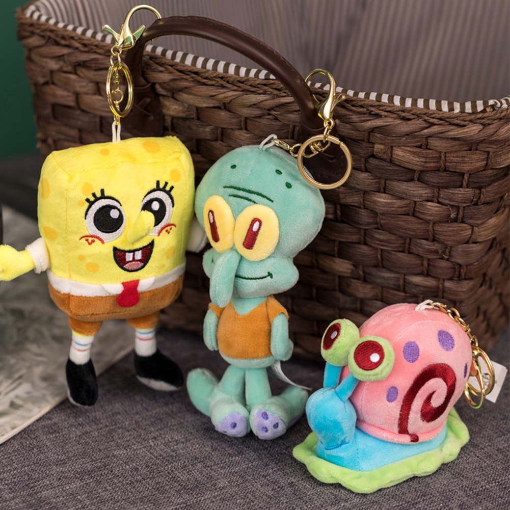Metoo SpongeBob Sang Trọng Đồ Chơi Mặt Dây Chuyền Búp Bê Đạo Cụ Patrick Star Squidward Đồ Chơi Nhồi Bông Mềm 13cm